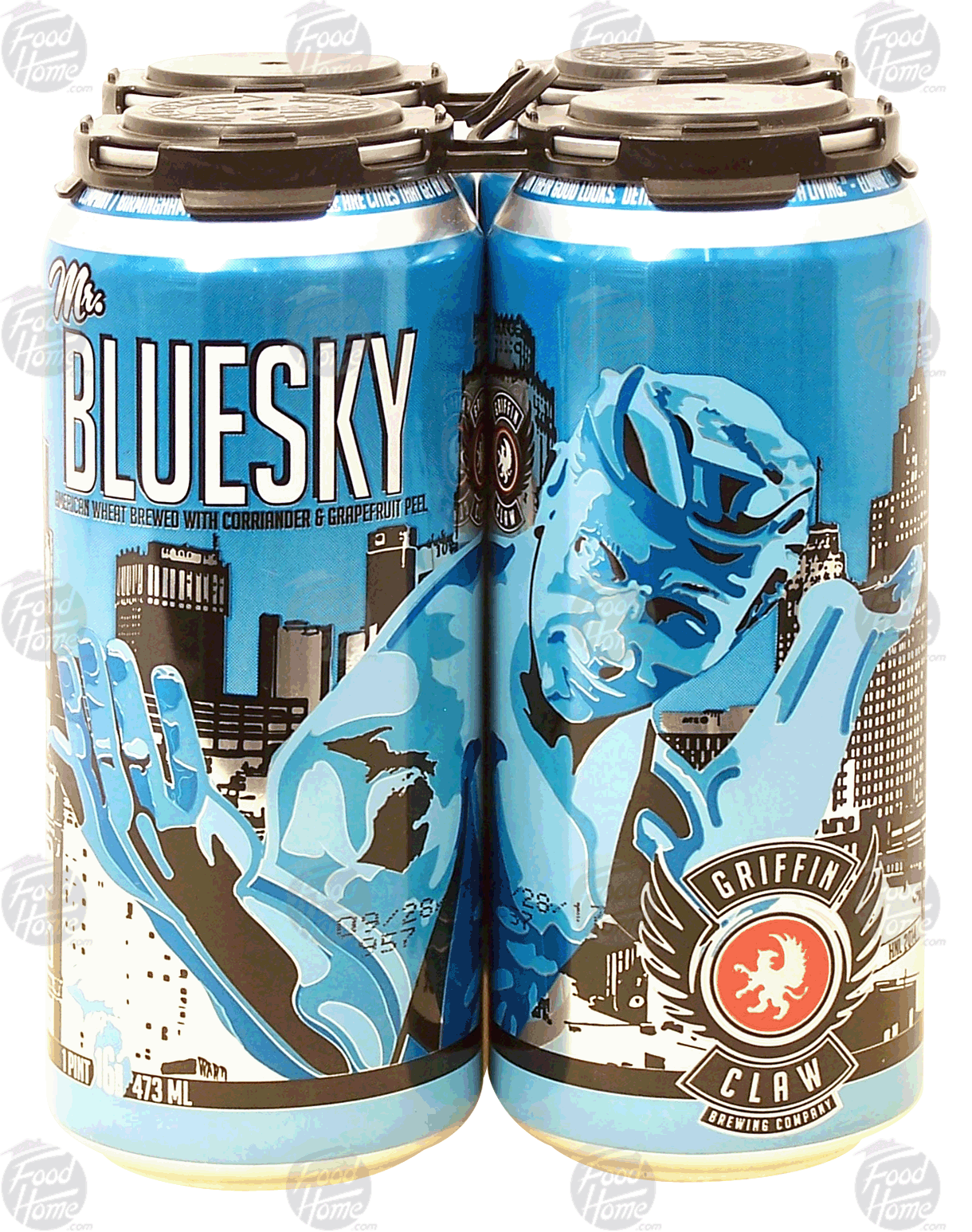 Griffin Claw Mr. Bluesky wheat brewed with corriander & grapefruit peel, 1-pint Full-Size Picture